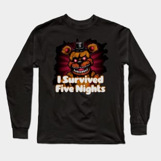 I survived five nights Long Sleeve T-Shirt